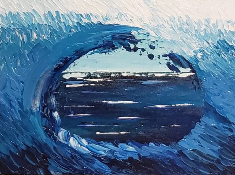 Ocean Waves (a beach painting) by Adena Noble
