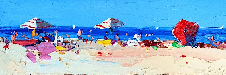 Beach (a beach painting) by Agostino Veroni