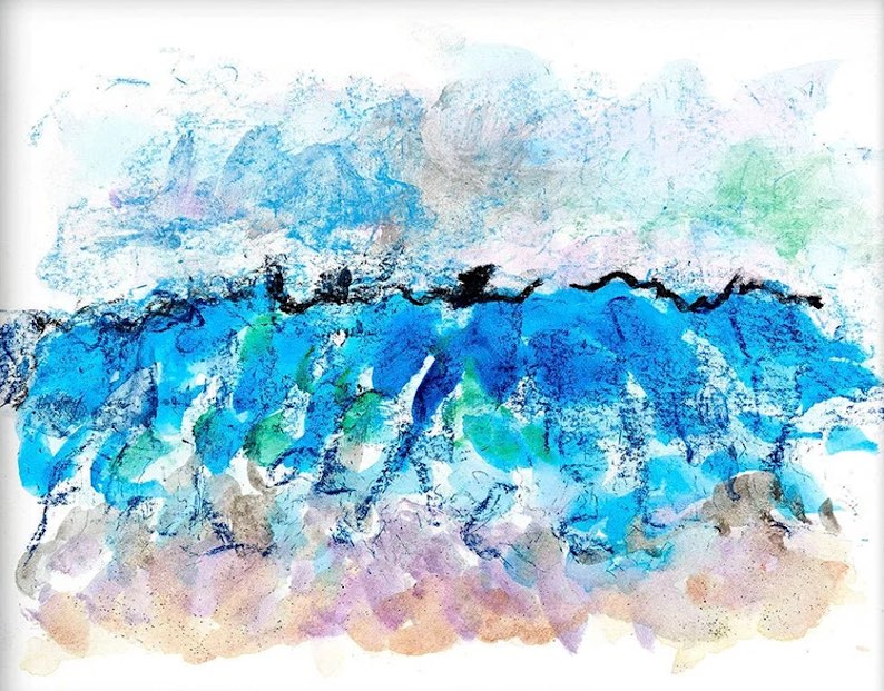 Waves for Days (a beach painting) by Carol Fazio