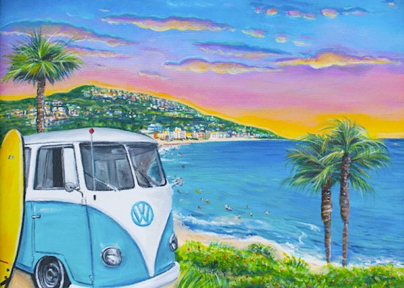 Laguna Beach Paradise (a beach painting) by Chelz Franzer