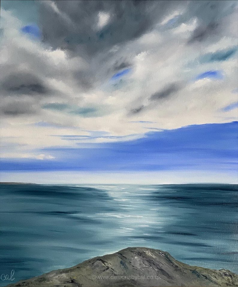 Peninsula View (a beach painting) by Cheryl Liston