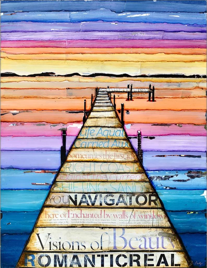Pier Pressure (a beach painting) by Danny Phillips