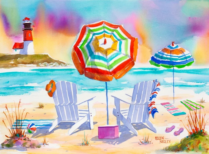 Beach Bliss (a beach painting) by Ellen Negley