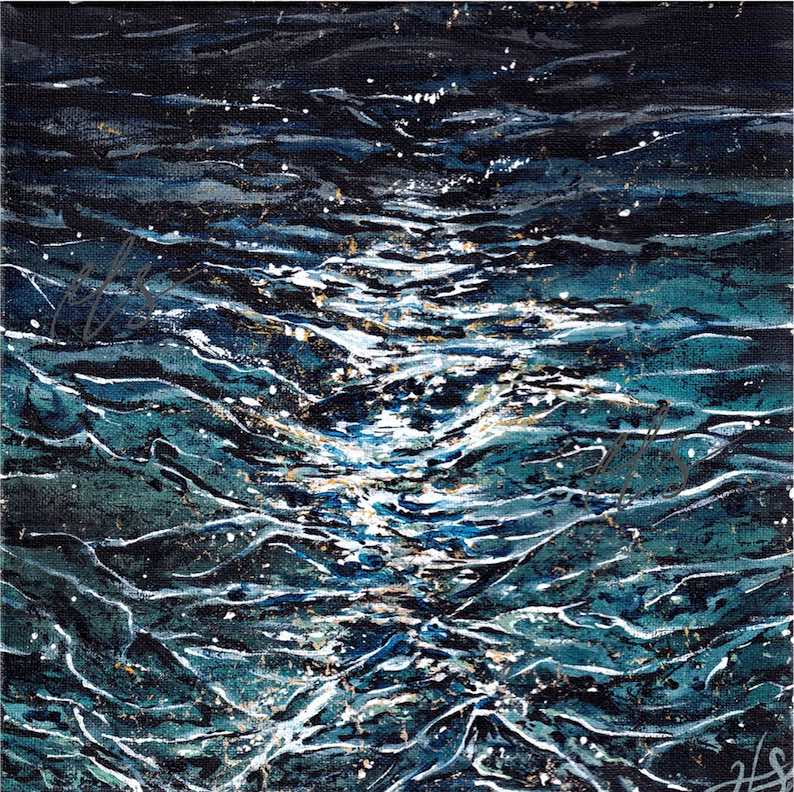 Abstract Ocean (a beach painting) by Hannah Louise Singleton