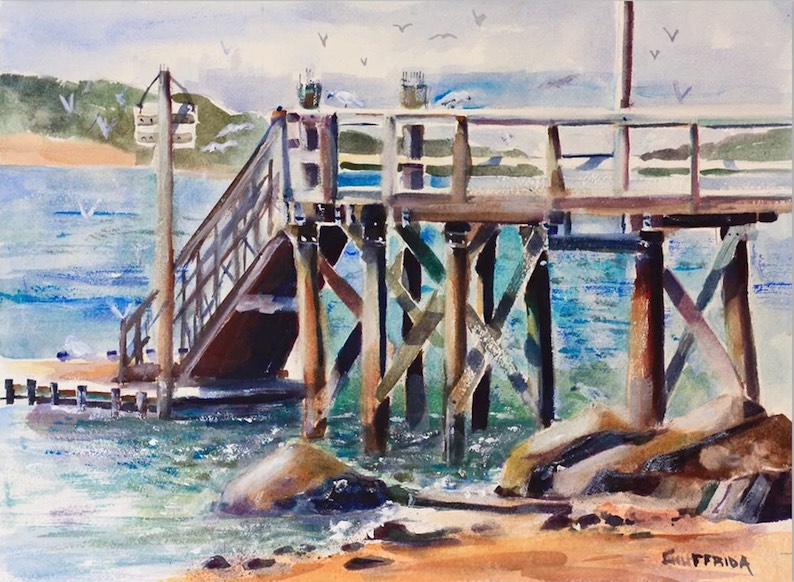 Long Island (a beach painting) by Joe Giuffrida