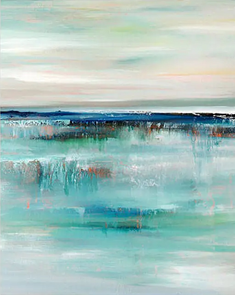 Abstract Coastal (a beach painting) by Julia Bars