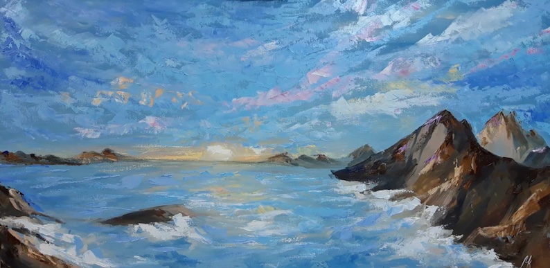 Coastal Painting (a beach painting) by Karina Mirzoeva