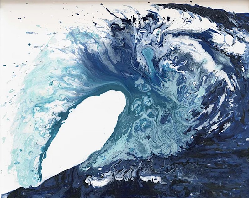 Poole Wave 1 (a beach painting) by Kate Shephard
