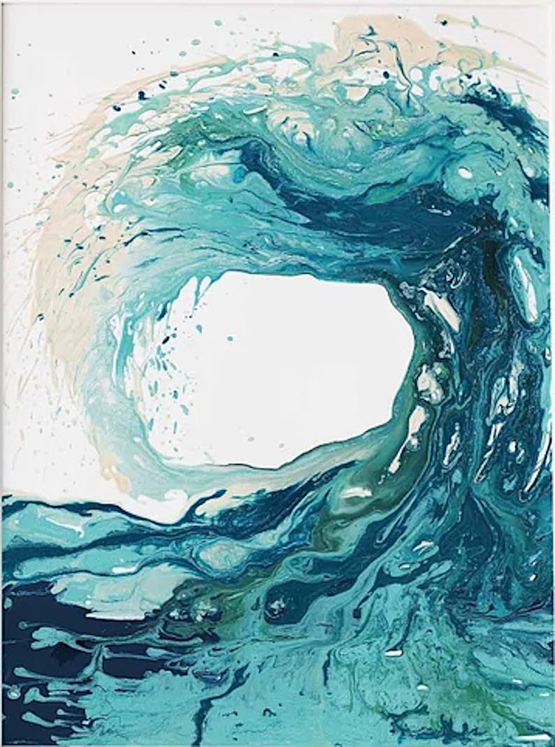 Wave 1 (a beach painting) by Kate Shephard