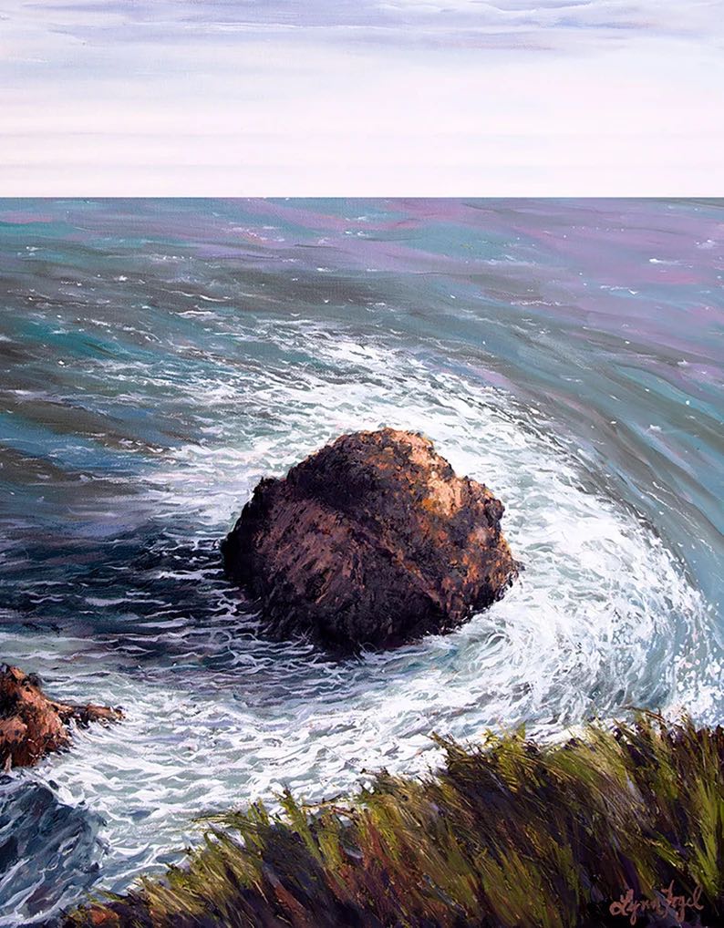 Point Reyes (a beach painting) by Lynn Fogel