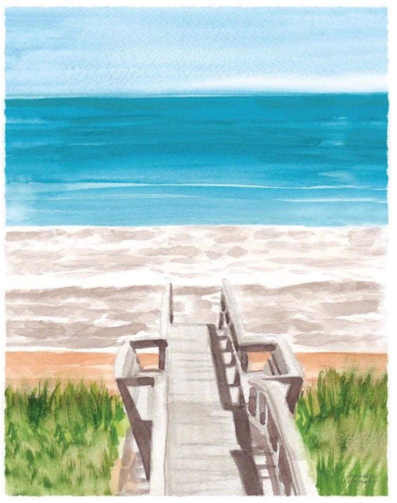 West Coast California Beach (a beach painting) by Michelle Mospens