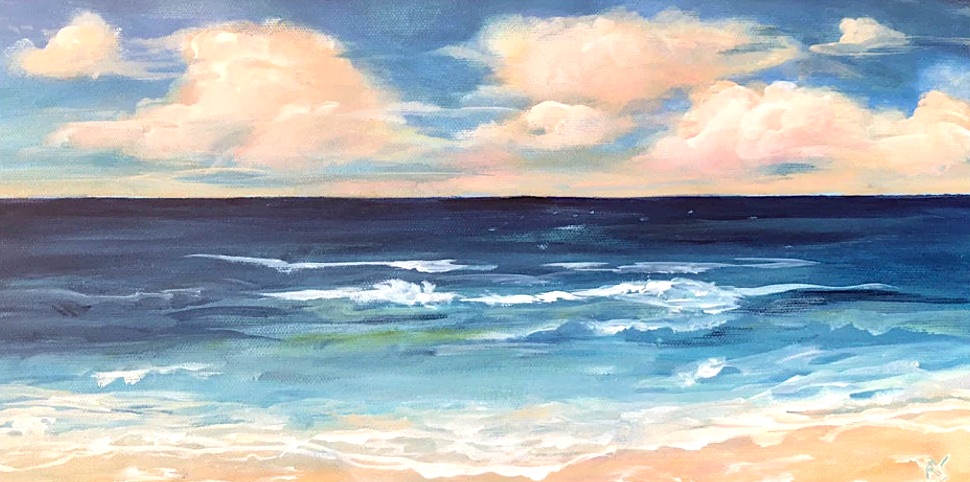Florida Beach (a beach painting) by Randi Schneweiss