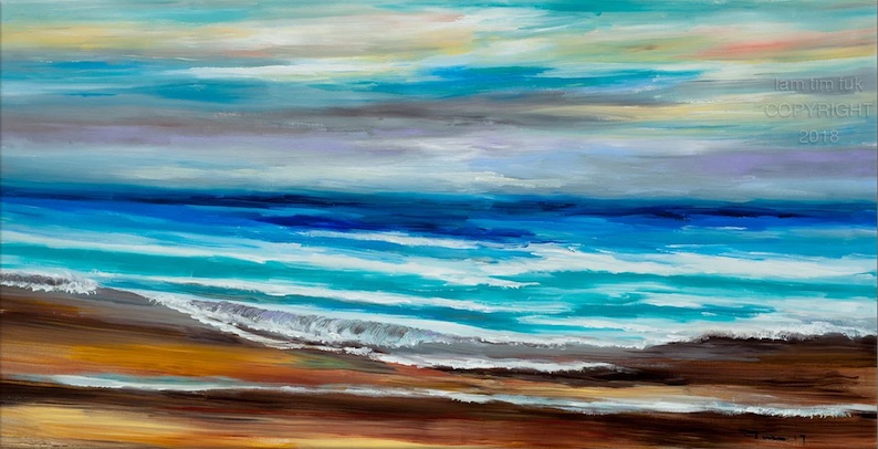 Beach Wave (a beach painting) by Tim Woods