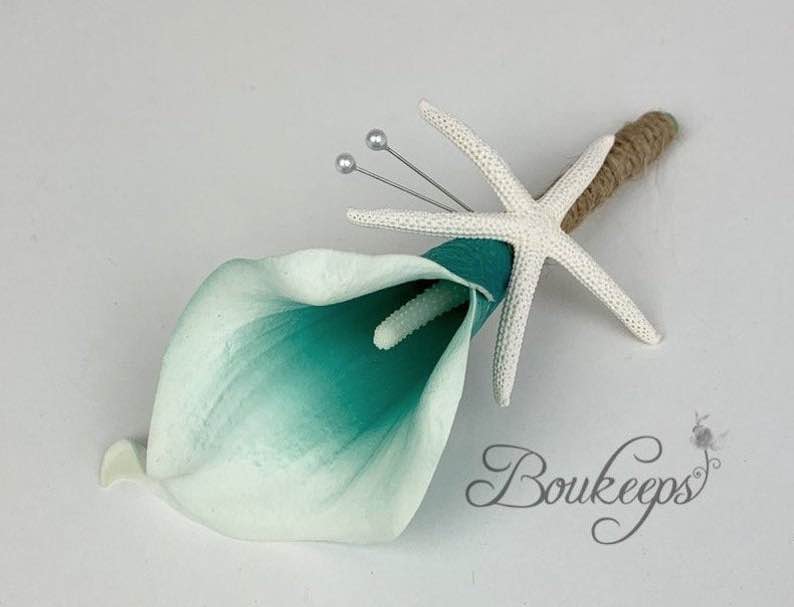 Calla Lily & Starfish Boutonniere