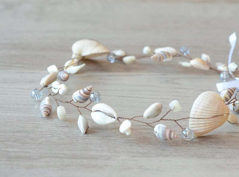 Seashell Crown Beach Wedding Headband