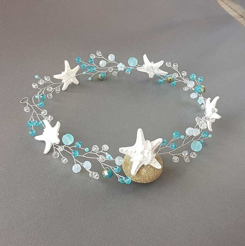 Beach Wedding Starfish Headpiece