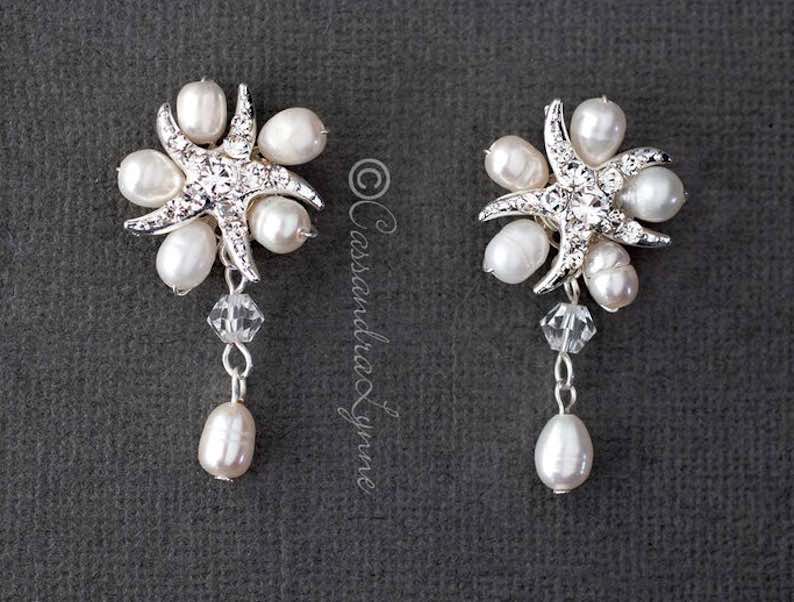 Starfish & Freshwater Pearls Earring