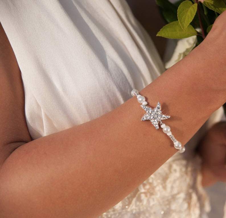 Starfish Beach Wedding Bracelet