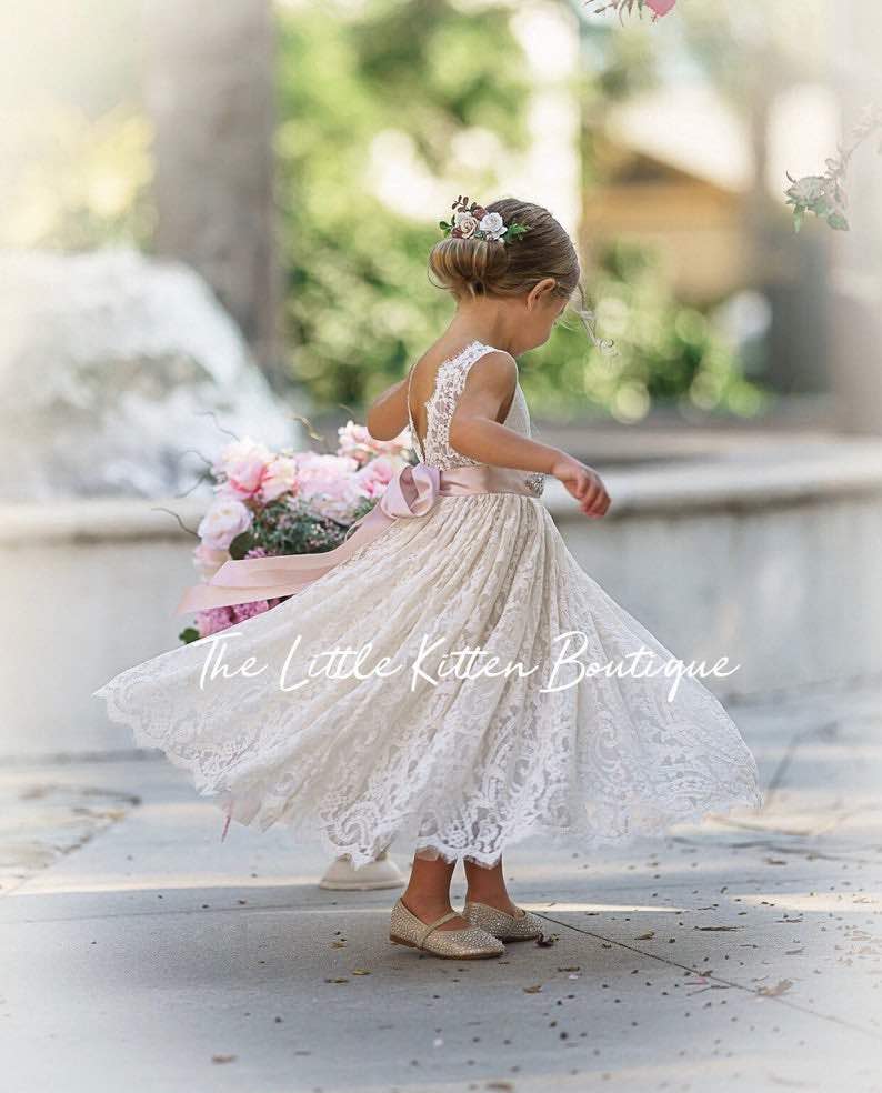 Bohemian Flower Girl Dress