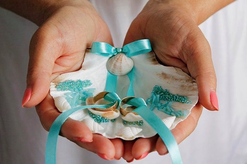 Seashell Turquoise Ring Bearer Shell