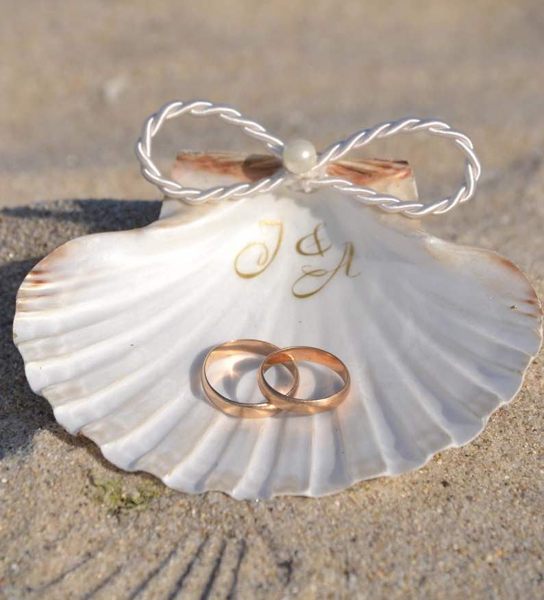 Personalized Seashell Ring Dish