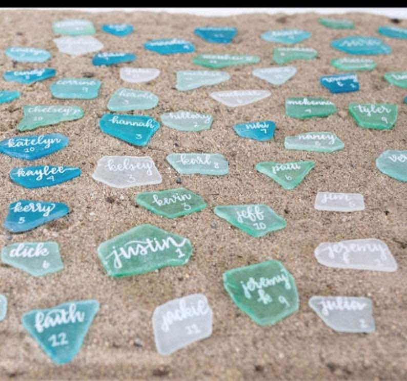 Beach Wedding Place Cards