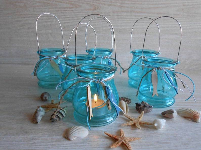 Beach Wedding Candle Holders