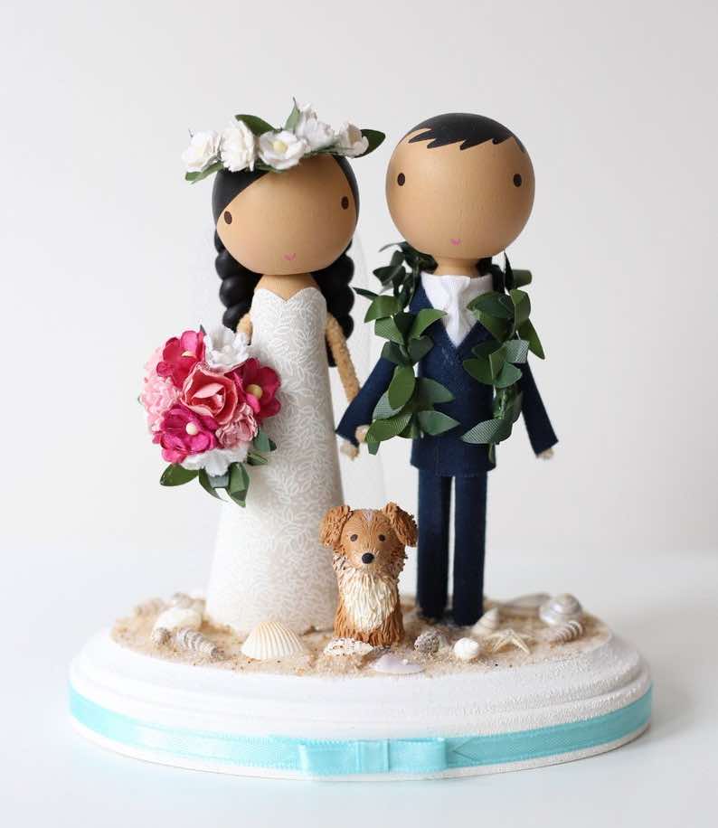 Custom Beach Wedding Cake Topper