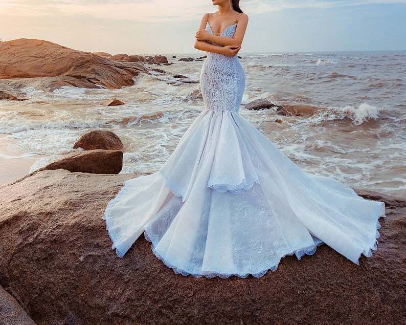 Lace Mermaid Wedding Gown