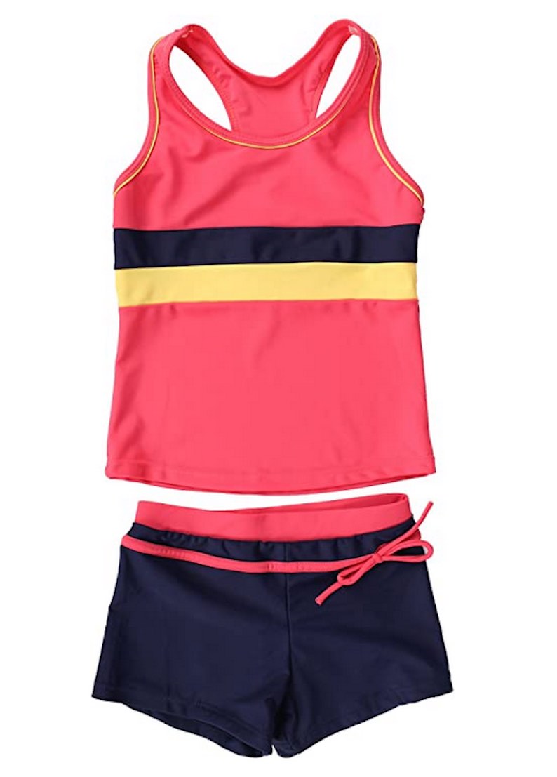 Little Girls’ Summer Two Piece Boyshort Tankini