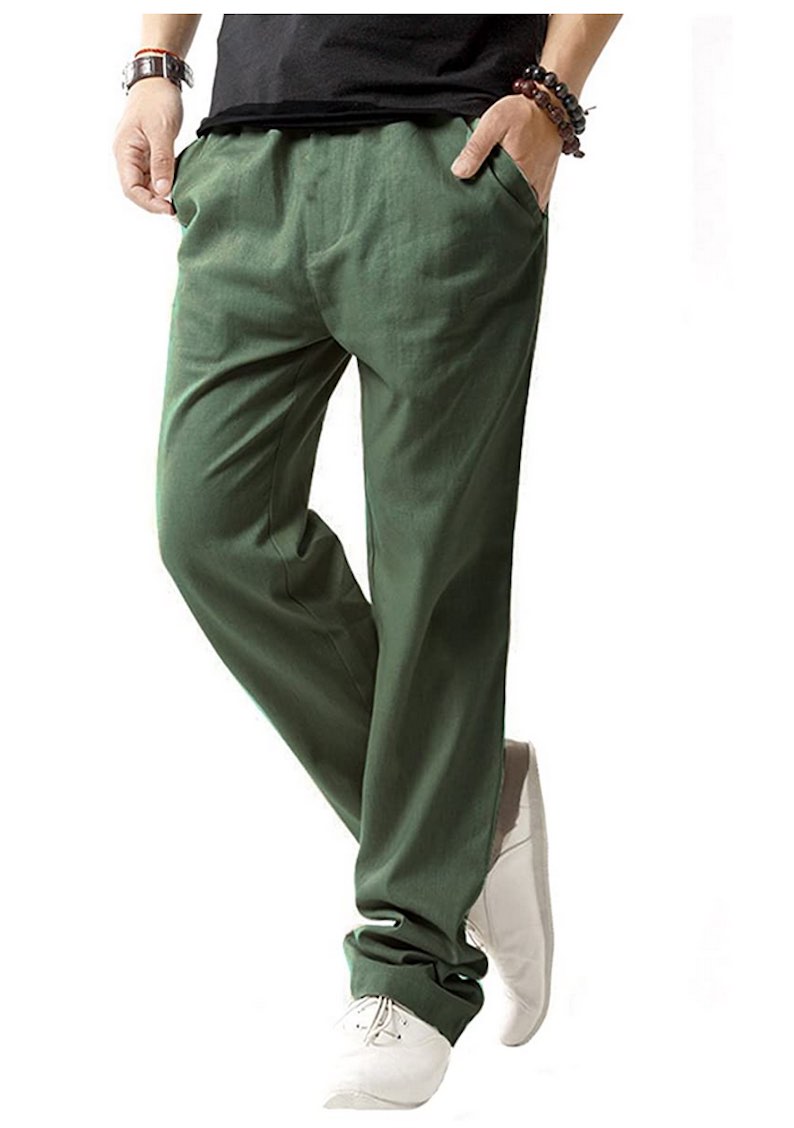 Linen Casual  Drawstring Summer Beach Pants