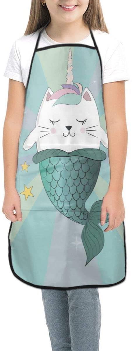 Magic Cat Unicorn Mermaid Kids Apron