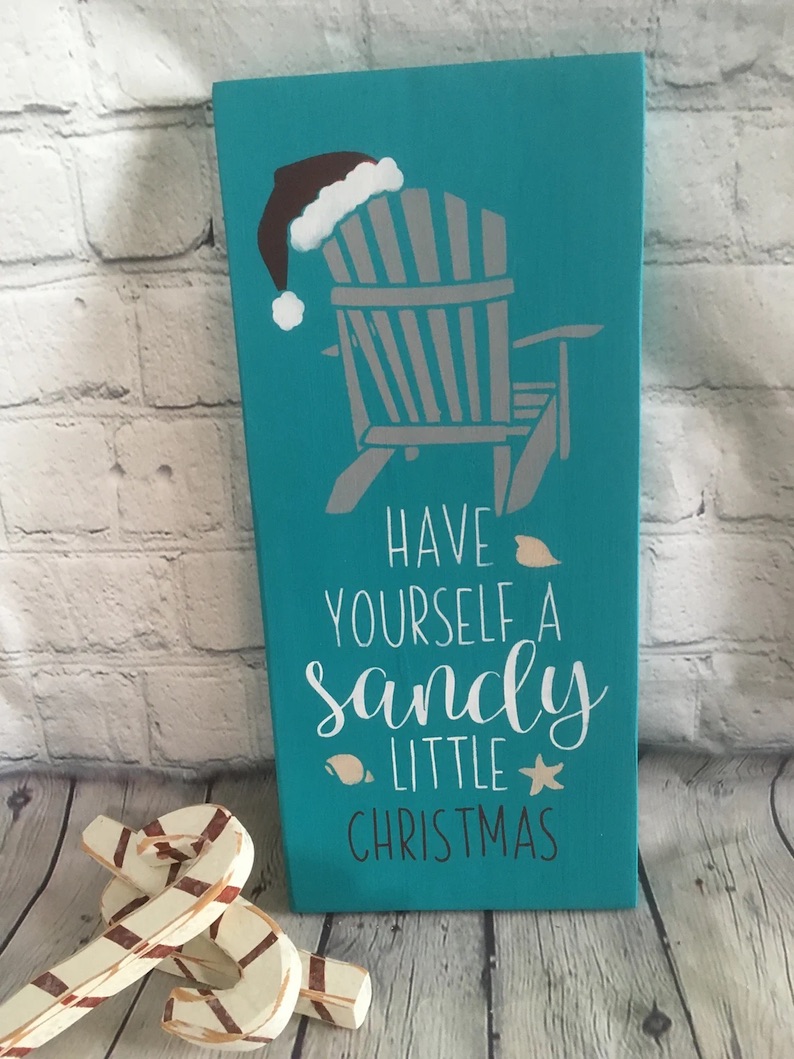 Have Yourself a Sandy Little Christmas Sign