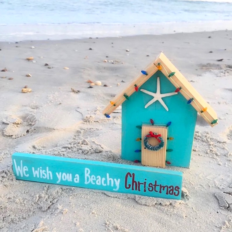 Beach House and Wooden Sign Model