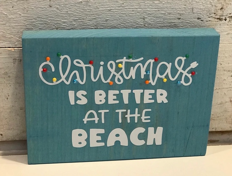 3D Christmas is Better at the Beach Sign