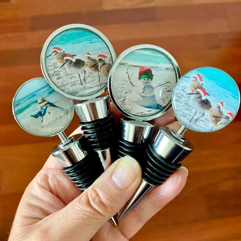 Beach Holiday Photo Wine Bottle Stopper