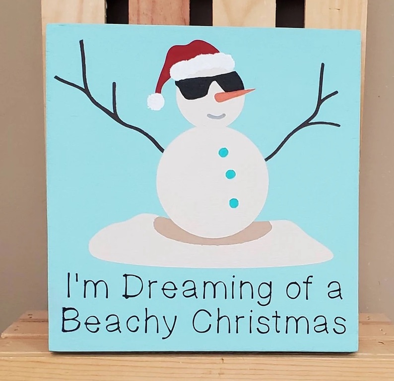 I'm Dreaming of a Beachy Christmas Sign