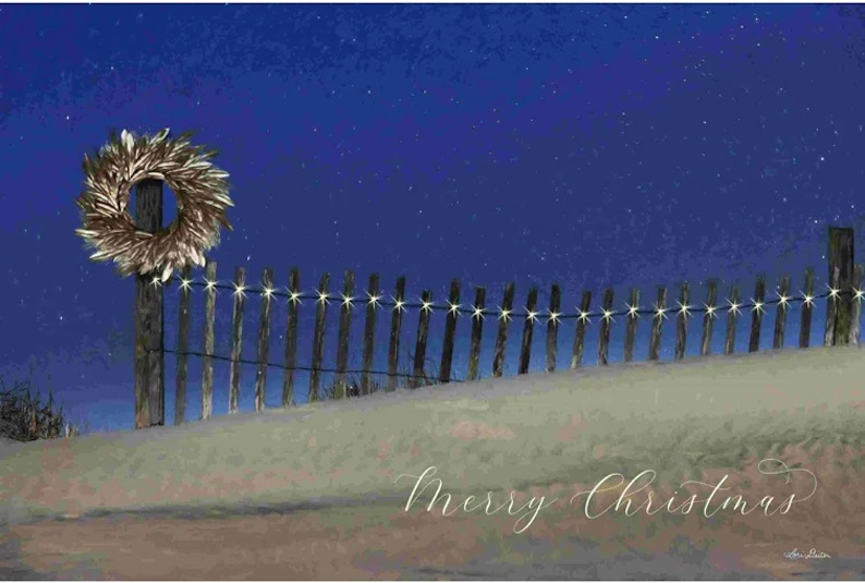 Christmas Eve At The Beach by Lori Deiter - Wrapped Canvas Print