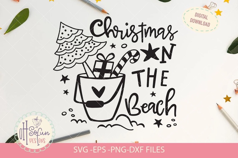 Christmas on the Beach Art Download