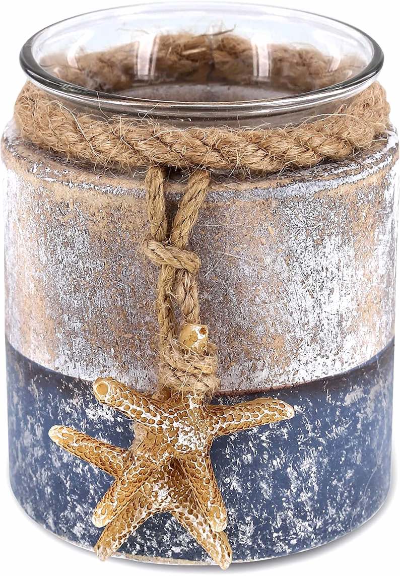 Silver Sea Starfish Beach Candle Holder