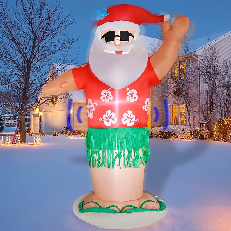7-foot Inflatable Hula Santa