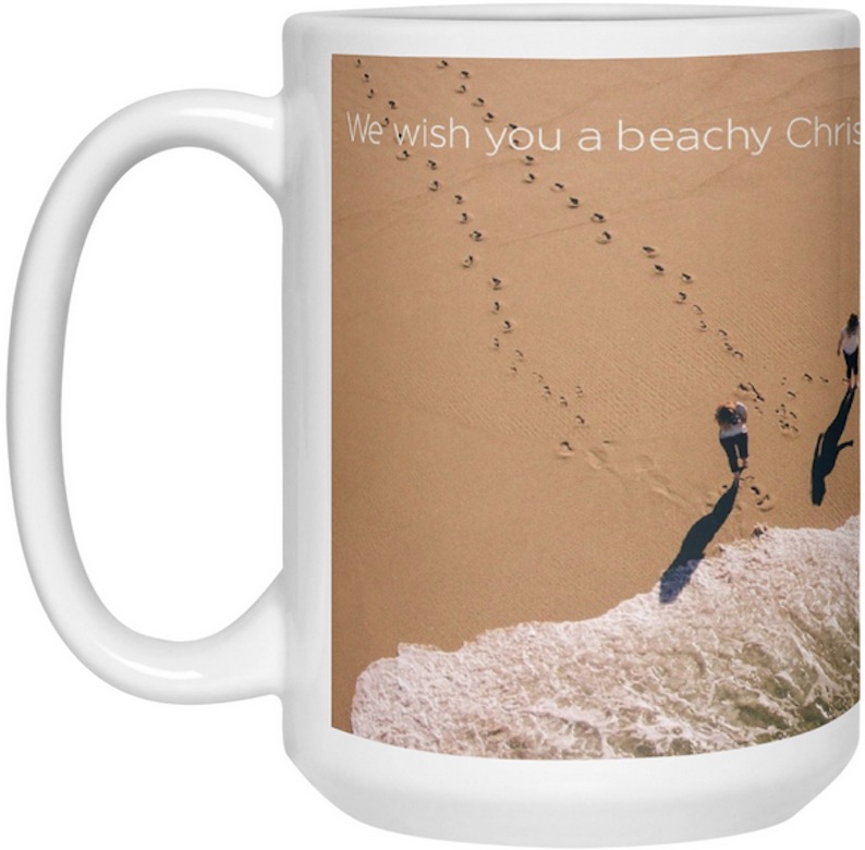We wish you a beachy Christmas - coffee mug