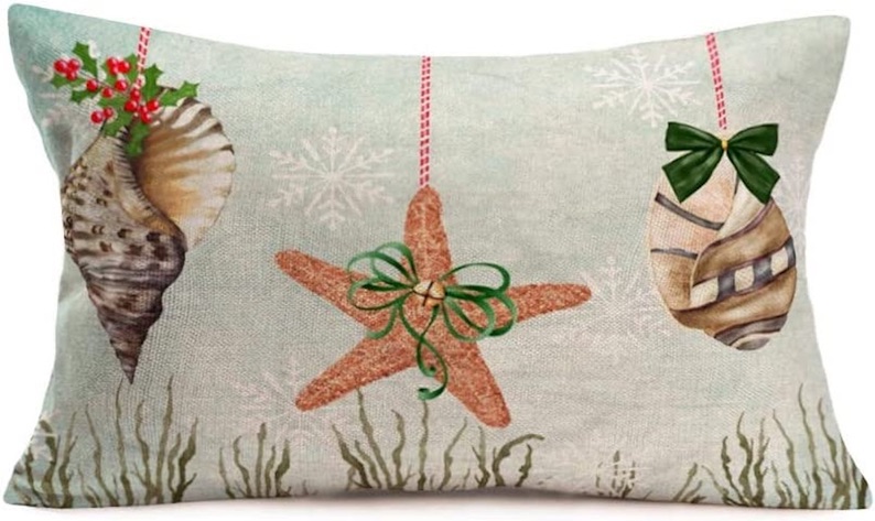 Christmas Starfish/Seashell/Conch/Coral Decorative Pillow Covers