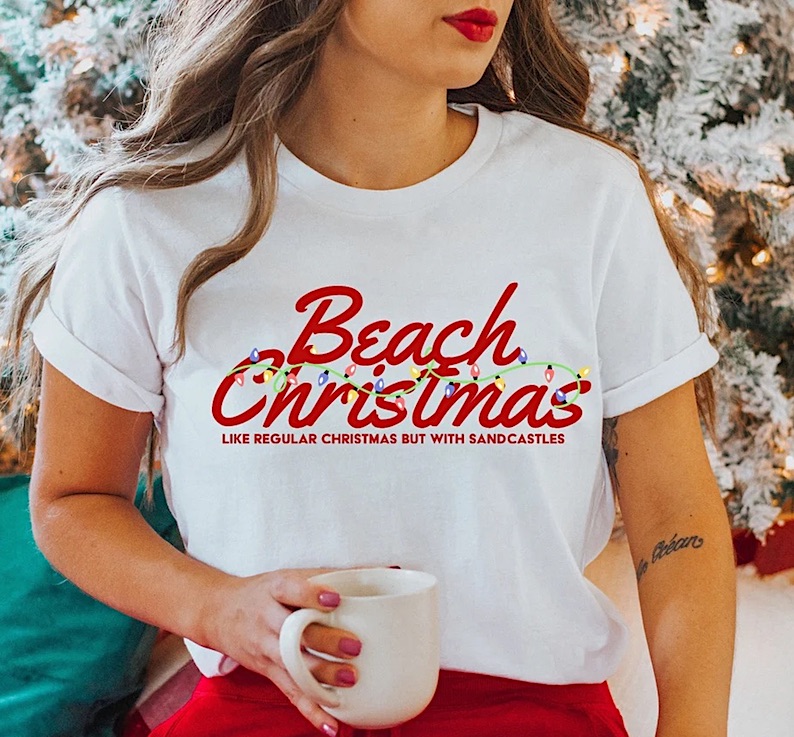 Beach Christmas T-shirt