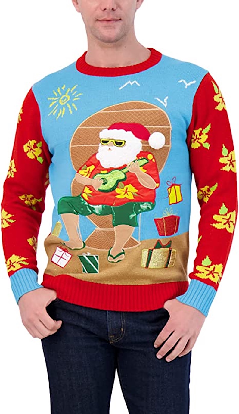 Santa with ukulele Sweater