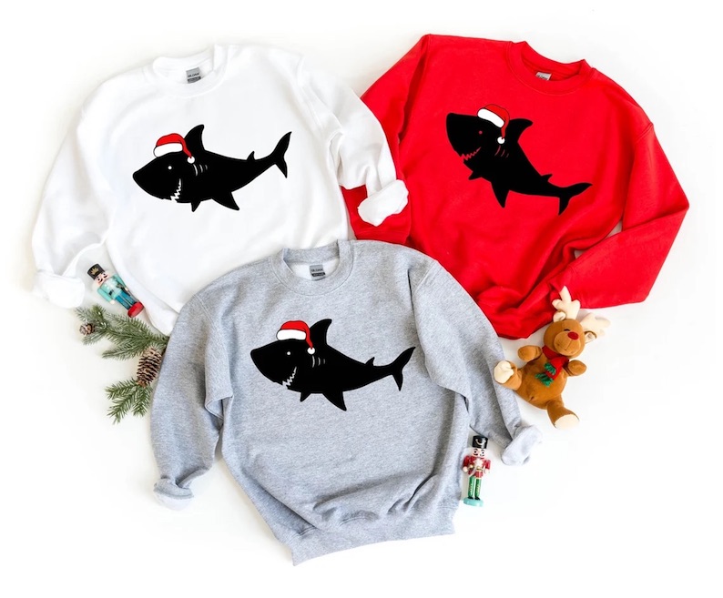 Christmas Shark Sweatshirt