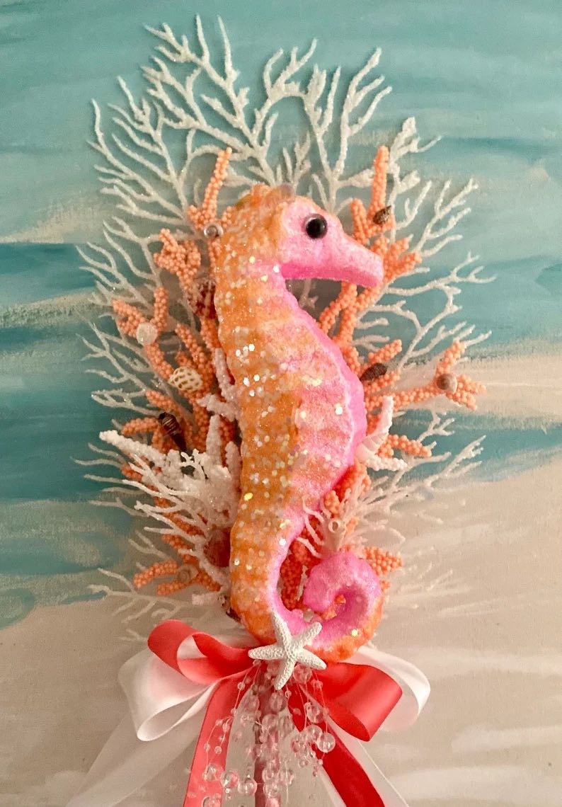Seahorse and Seashell Christmas Tree Topper