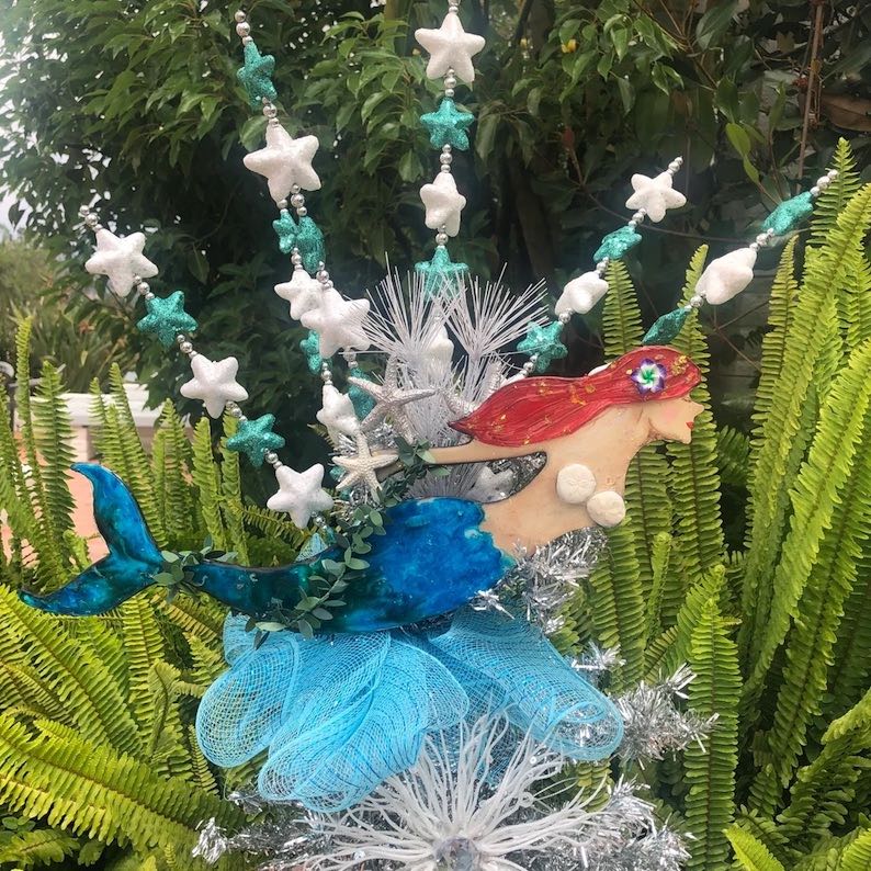 Large Mermaid Xmas Tree Topper