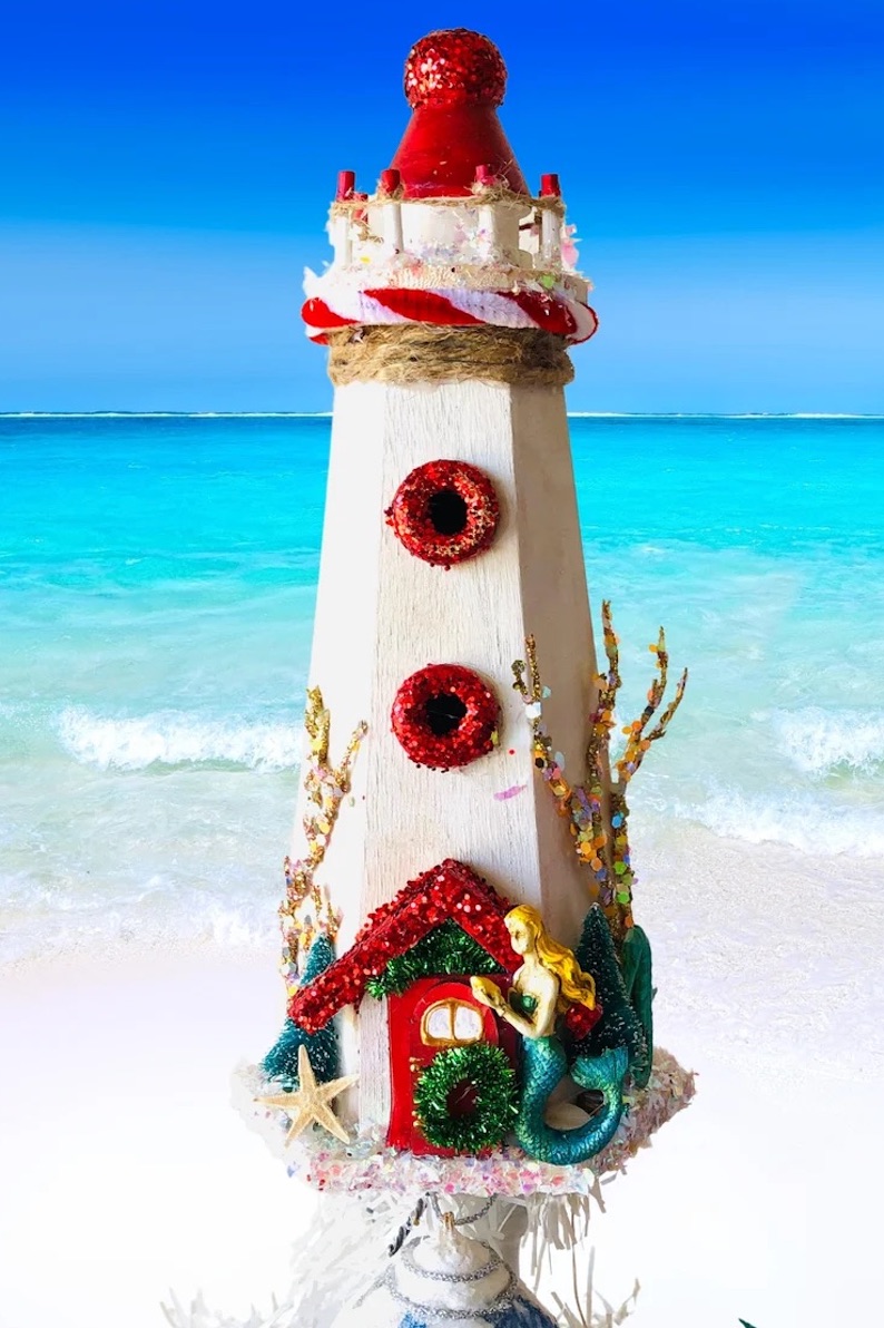 Large Lighthouse Tree Topper