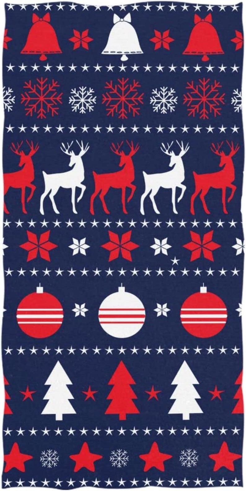 Reindeer Christmas Beach Towel